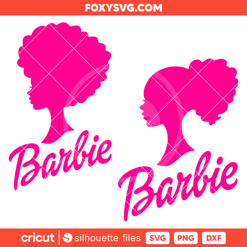 Afro Barbie Bundle Svg, Barbie Doll Svg, Girly Pink Svg, Retro Svg, Cricut, Silhouette SVG Cut File