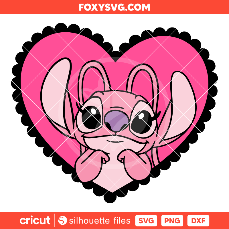 Angel Heart Svg,  Valentine’s Day Svg, Disney Svg, Cricut, Silhouette SVG Cut File