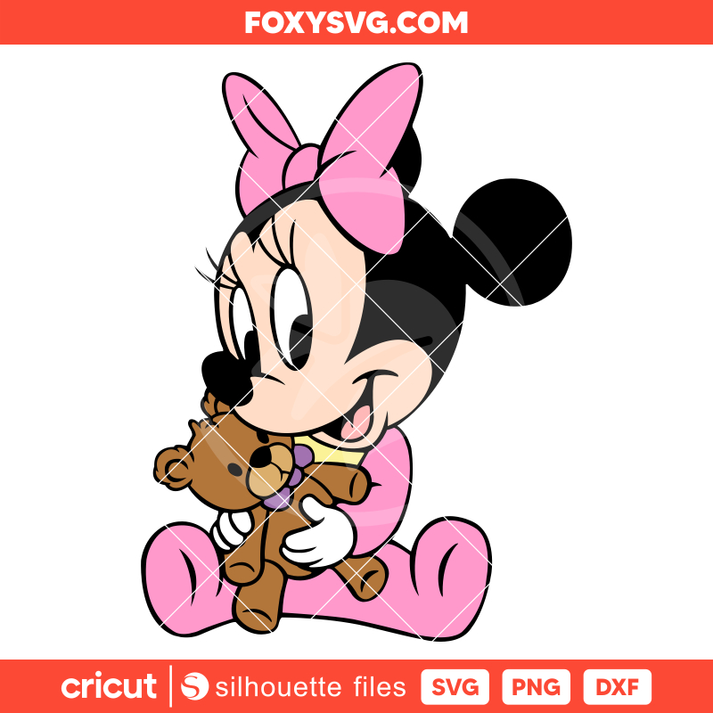 Baby Minnie Svg, Mickey Mouse & Friends Svg, Disney Svg,  Cricut, Silhouette SVG Cut File