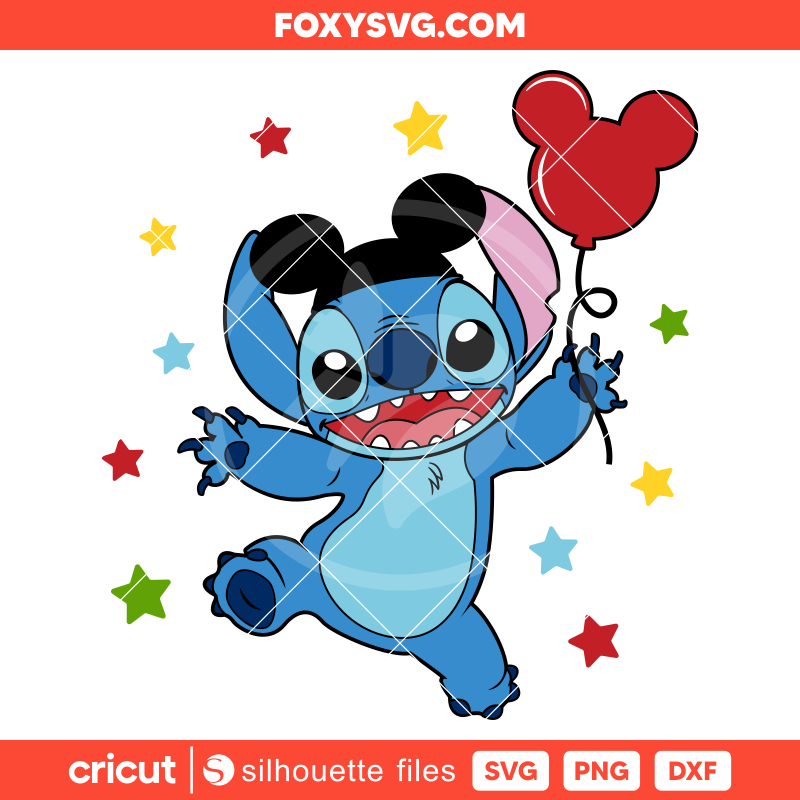 Balloon Stitch Svg, Birthday Svg, Disney Svg, Cricut, Silhouette SVG Cut File