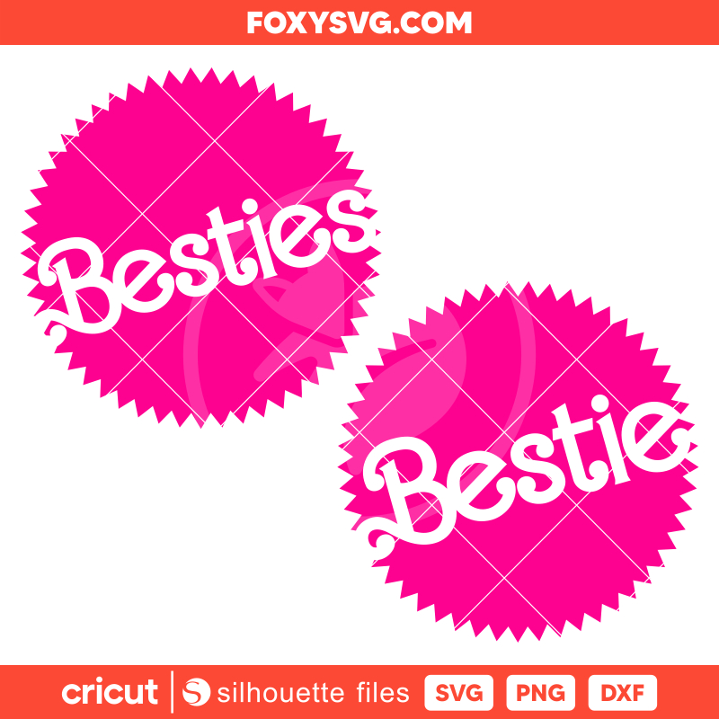 Barbie Besties Bestie Svg, Barbie Doll Svg, Girly Pink Svg, Cricut, Silhouette SVG Cut File