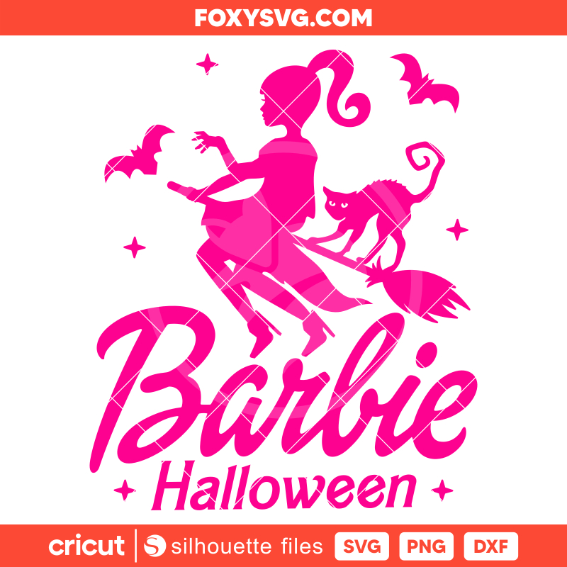 Barbie Halloween Svg, Barbie Witch Svg, Halloween Svg, Cricut, Silhouette SVG Cut File