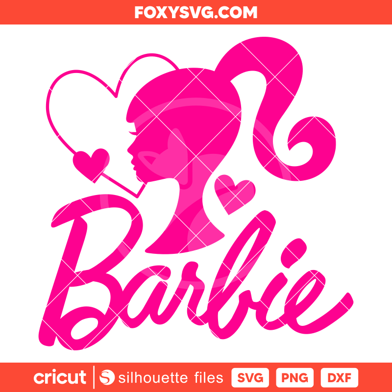 Barbie Heart Svg, Barbie Doll Svg, Girly Pink Svg, Cricut, Silhouette SVG Cut File