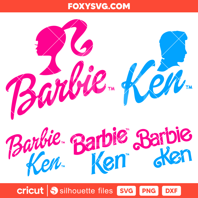 Barbie & Ken Bundle Svg, Barbie Doll Svg, Cricut, Silhouette SVG Cut File