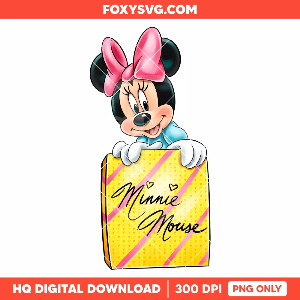 Minnie Birthday Present PNG, Happy Birthday PNG, Disney PNG, Sublimation PNG