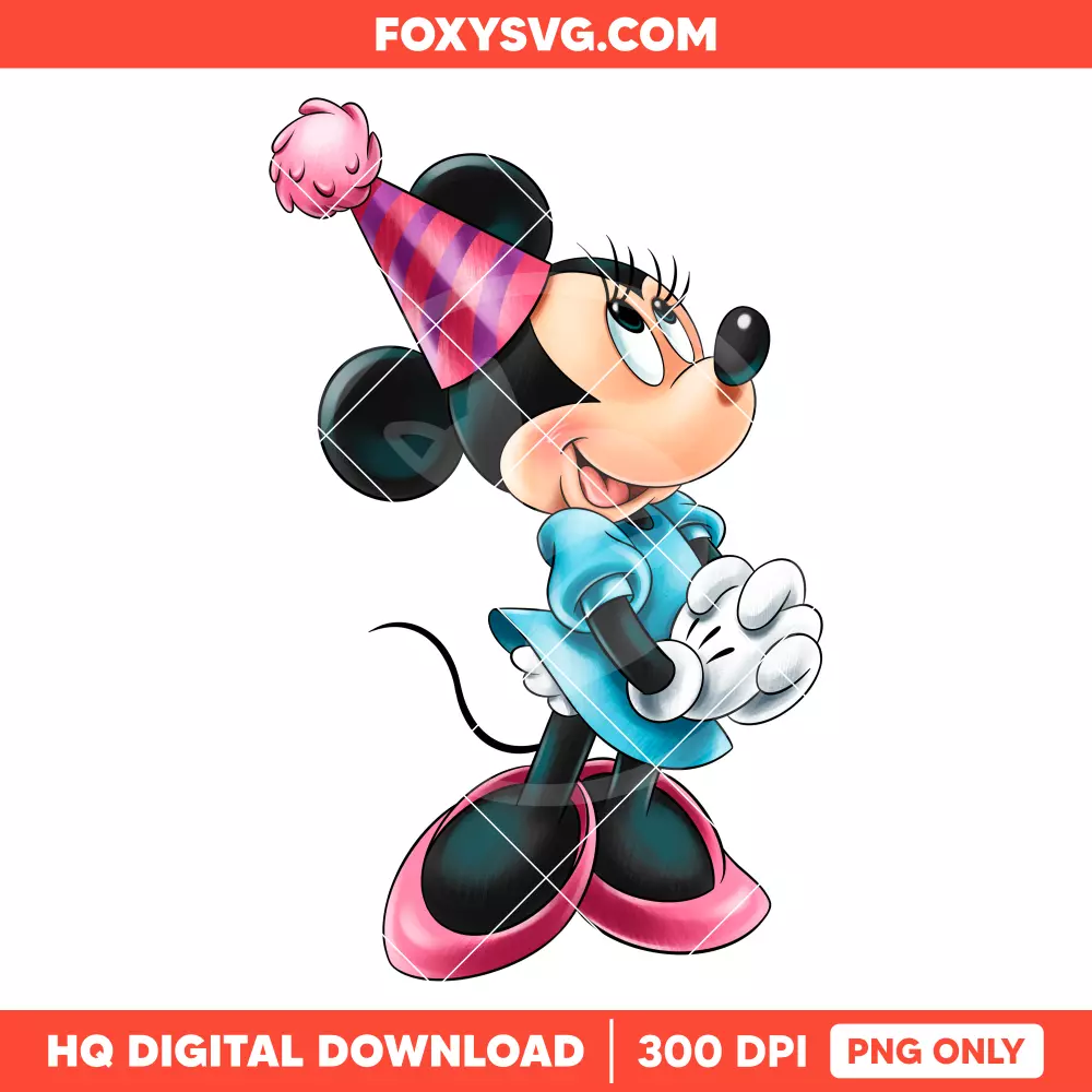Minnie Birthday PNG, Happy Birthday PNG, Disney PNG, Sublimation PNG