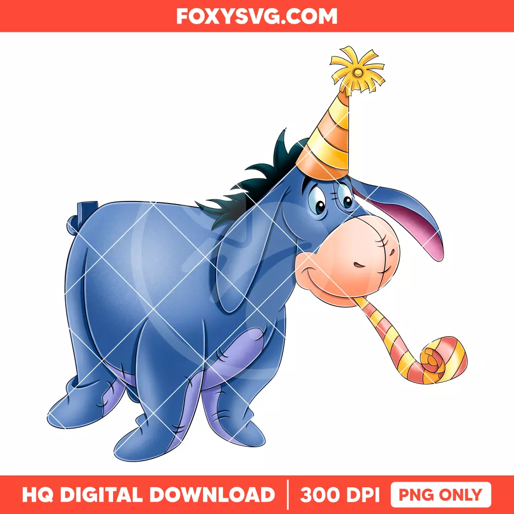 Eeyore Birthday PNG, Happy Birthday PNG, Disney PNG, Sublimation PNG