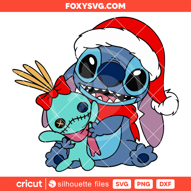 Christmas Hat Stitch Svg, Christmas Svg, Disney Svg, Cricut, Silhouette SVG Cut File