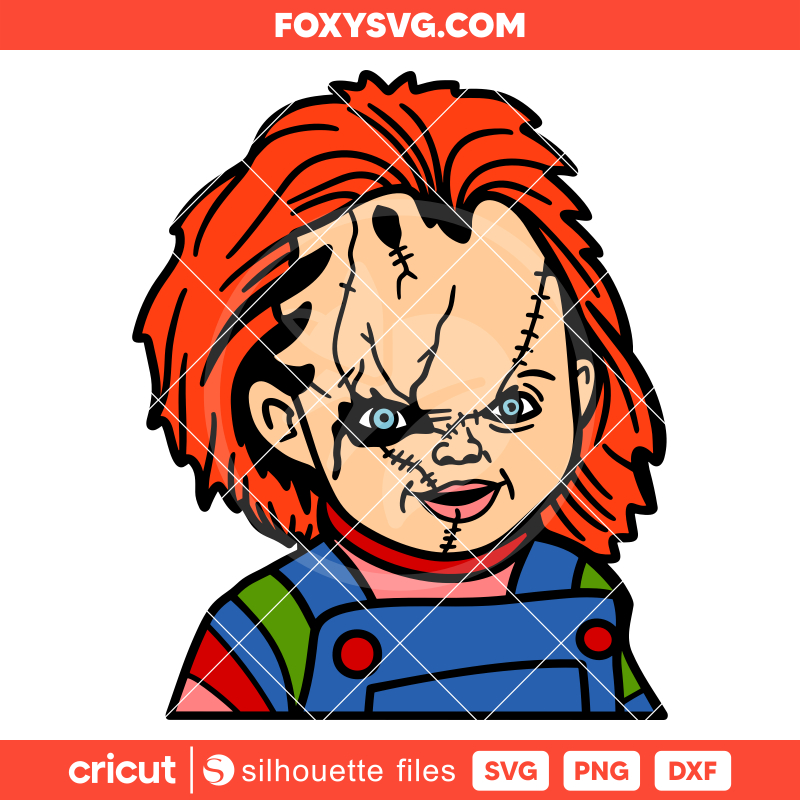 Chucky Face Svg, Halloween Svg, Horror Movie Svg, Cricut, Silhouette SVG Cut File