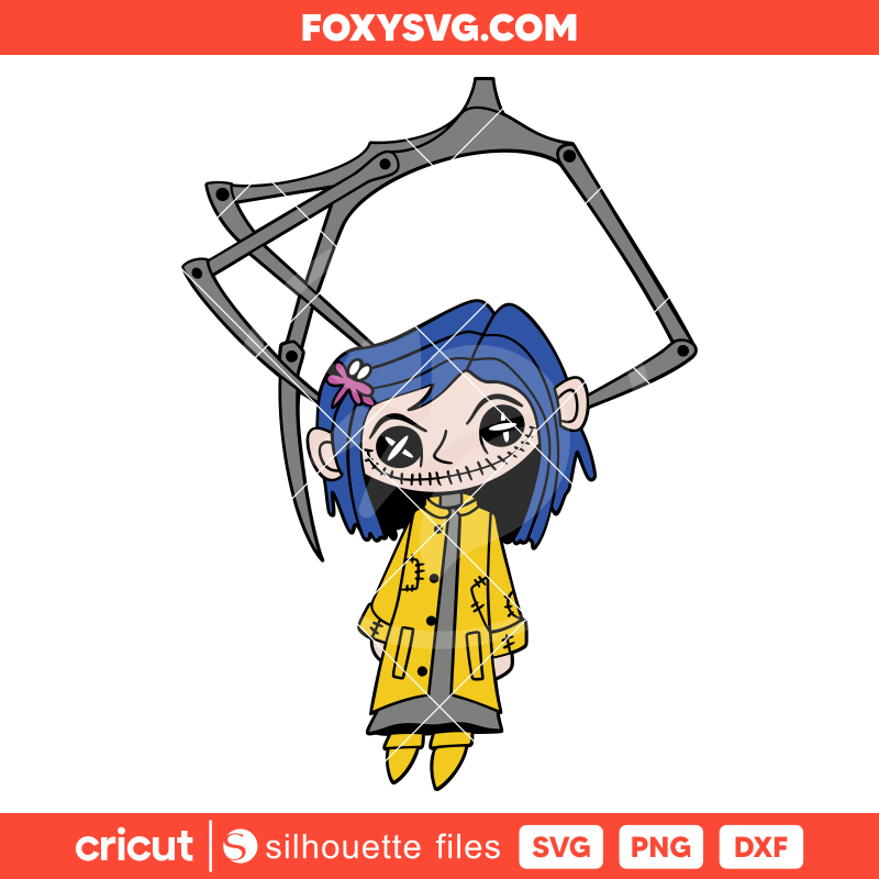 Coraline Svg, Coraline Button Eyes Svg, Halloween Svg, Cricut, Silhouette SVG Cut File
