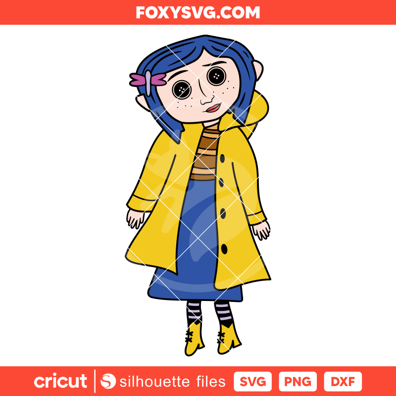 Coraline Svg, Coraline Button Eyes Svg, Halloween Svg, Cricut, Silhouette SVG Cut File