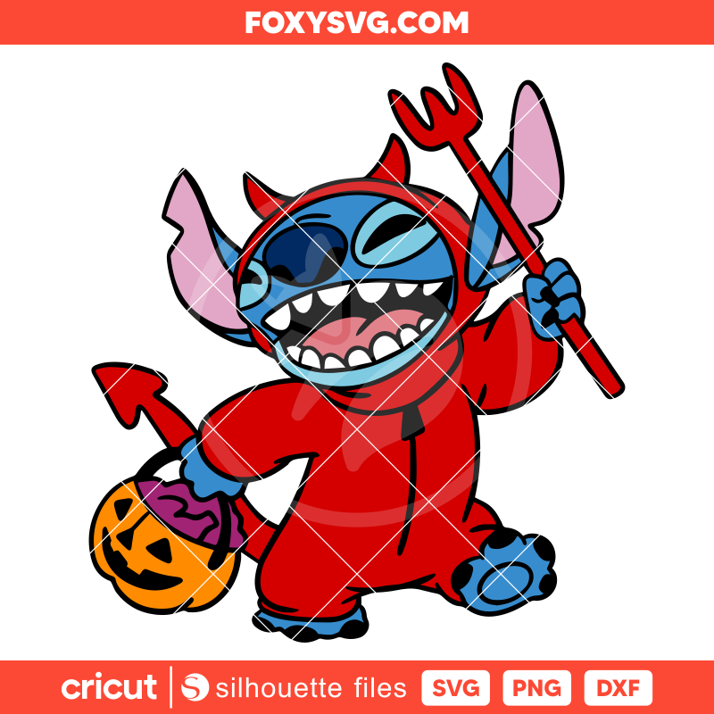 Devil Stitch Svg, Halloween Svg, Disney Svg, Cricut, Silhouette SVG Cut File