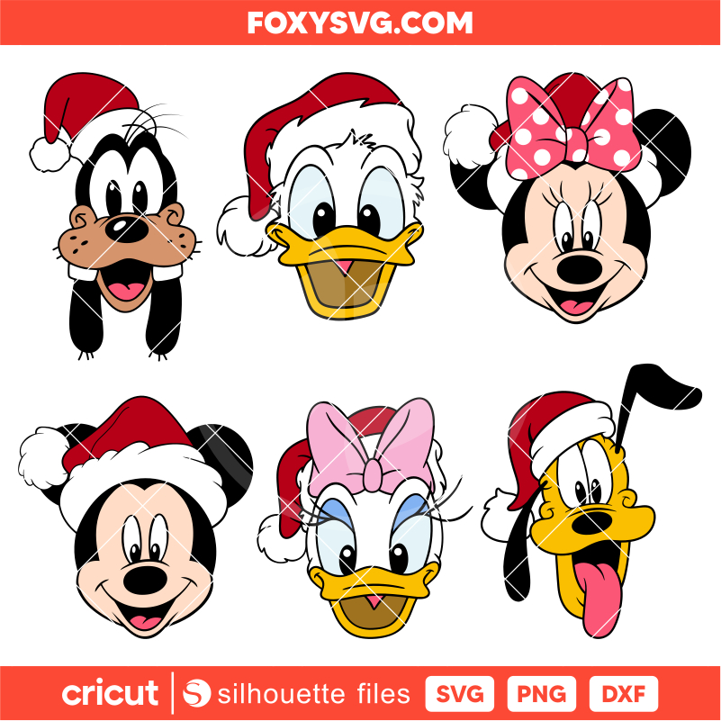 Disney Christmas Friends Bundle Svg, Christmas Svg, Disney Svg, Cricut, Silhouette SVG Cut File