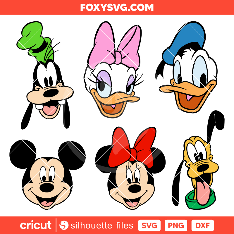 Disney Friends Bundle Svg, Disney Characters Svg, Cricut, Silhouette SVG Cut File