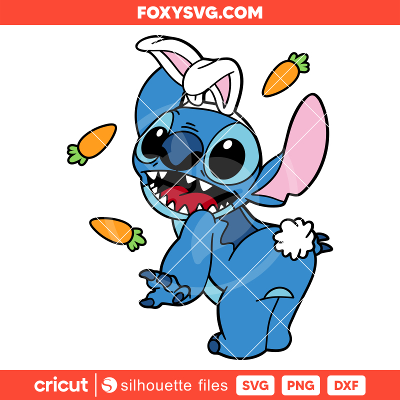 Easter Bunny Stitch Svg, Happy Easter Svg, Disney Svg, Cricut, Silhouette SVG Cut File