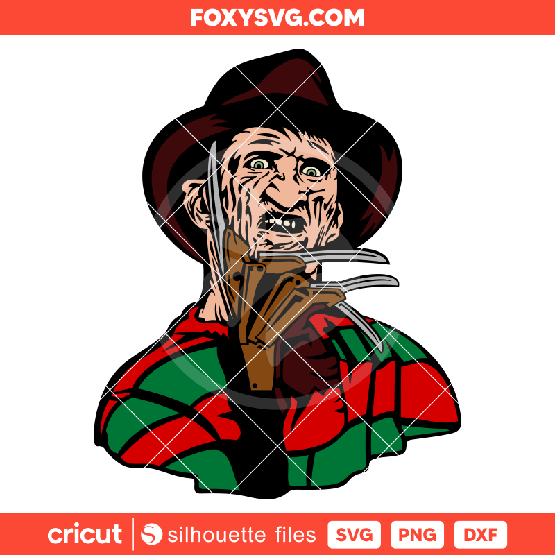 Freddy Krueger Svg, Halloween Svg, Nightmare on Elm Street Svg, Horror Movie Svg, Cricut, Silhouette SVG Cut File