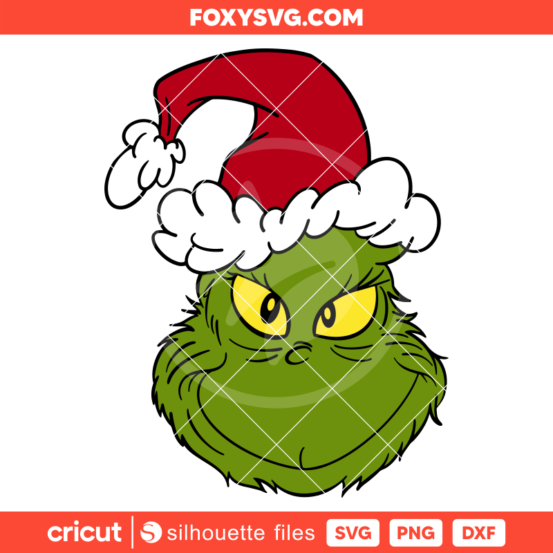 Grinch Face Svg, Christmas Svg, Merry Grinchmas Svg, Cricut, Silhouette SVG Cut File