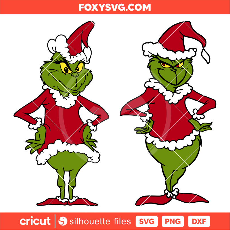 Grinch Santa Claus Bundle Svg, Christmas Svg, Cricut, Silhouette SVG Cut File