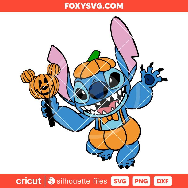 Halloween Pumpkin Stitch Svg, Halloween Svg, Disney Svg, Cricut, Silhouette SVG Cut File