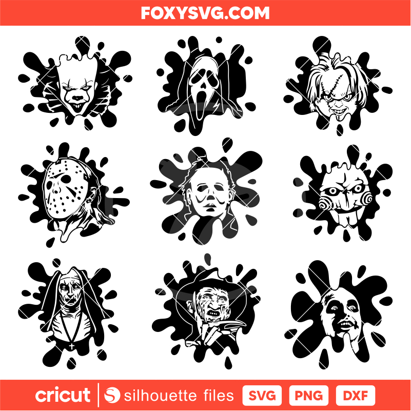 Horror Movie Blood Svg Bundle Svg, Halloween Svg, Spooky Season Svg, Trick or Treat Svg, Cricut, Silhouette SVG Cut File