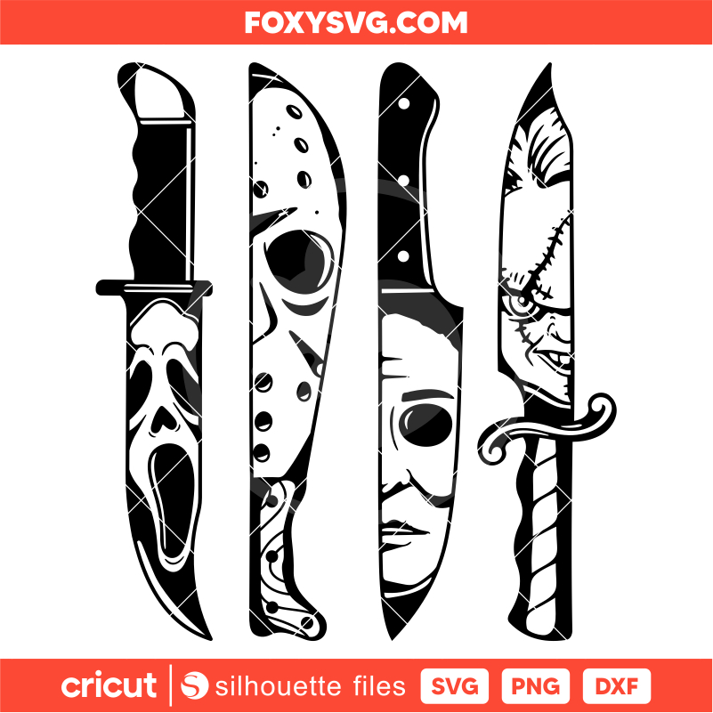 Horror Movie Knives Svg, Halloween Svg, Cricut, Silhouette SVG Cut File
