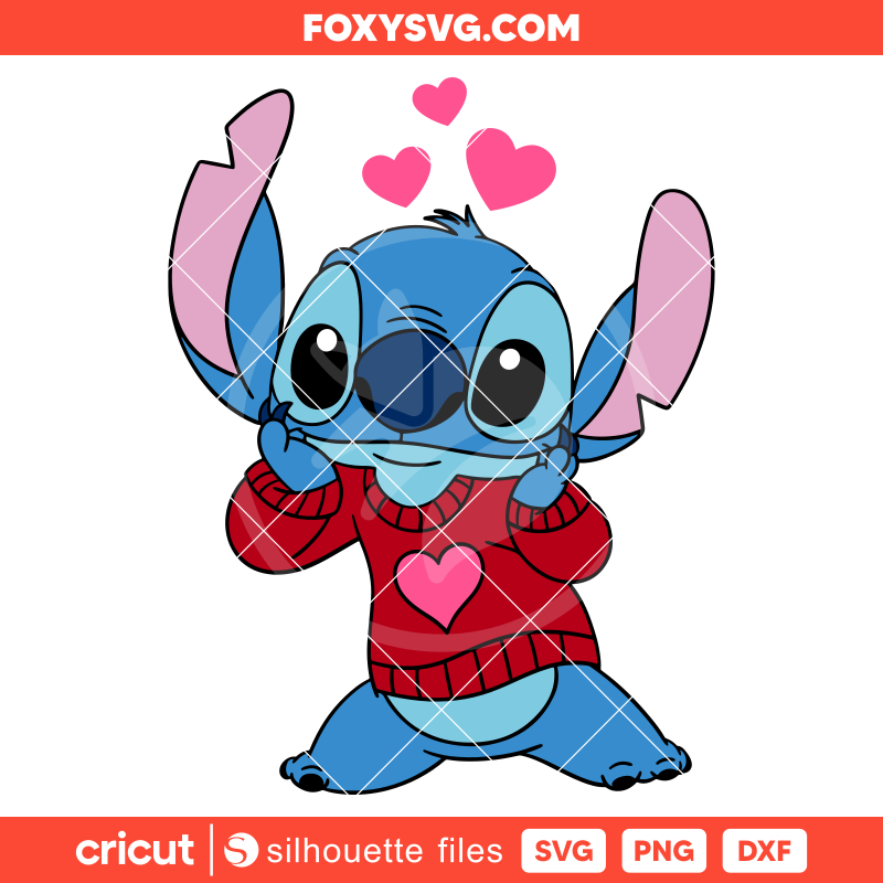 In Love Stitch Svg, Valentine’s Day Svg, Disney Svg, Cricut, Silhouette SVG Cut File