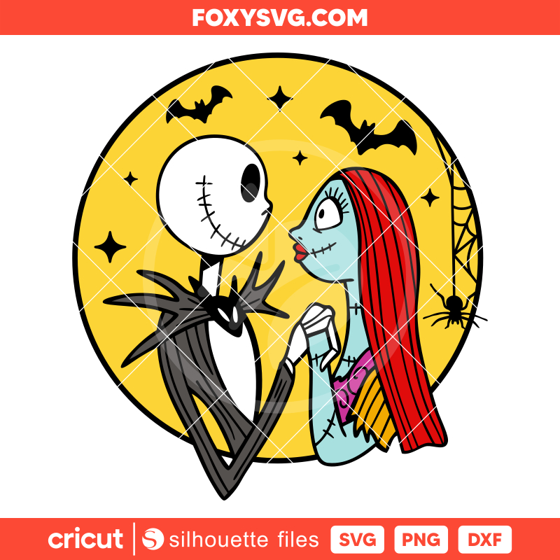 Jack And Sally Skellington Svg, Halloween Svg, Nightmare Before Christmas Svg, Cricut, Silhouette SVG Cut File