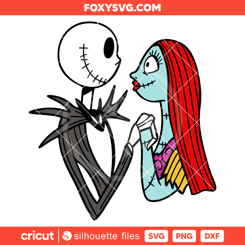 Jack & Sally Svg, Nightmare Before Christmas Svg, Halloween Svg, Cricut, Silhouette SVG Cut File