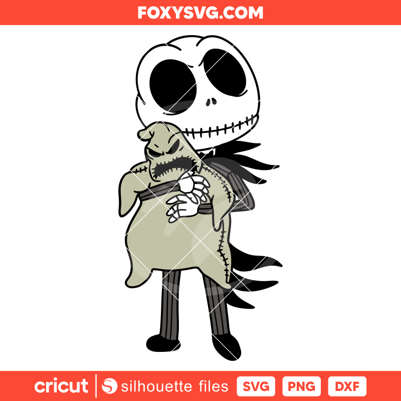 Jack and Oogie Boogie Svg, Nightmare Before Christmas Svg, Halloween Svg, Cricut, Silhouette SVG Cut File