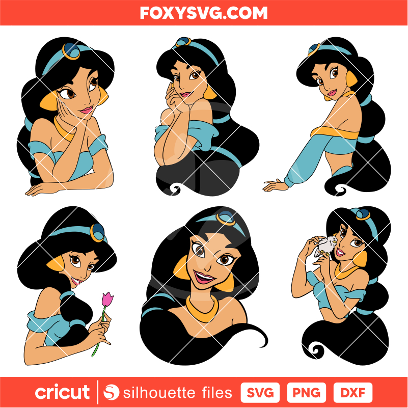 Jasmine SVG Bundle, Aladdin Svg, Princess Svg, Disney Svg, Cricut, Silhouette SVG Cut File