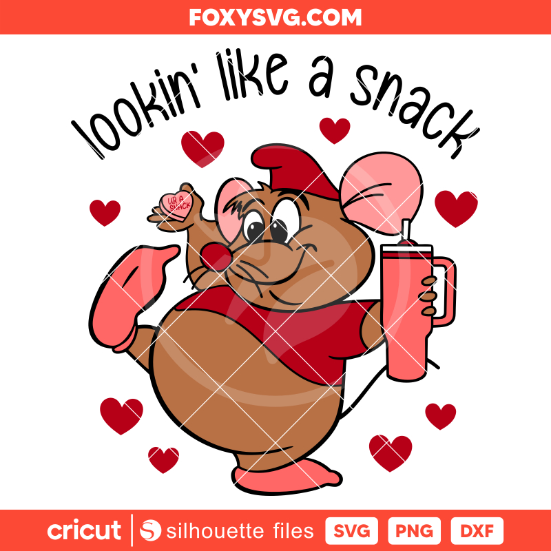 Lookin' Like a Snack Gus Heart Svg,  Valentine’s Day Svg, Disney Svg, Cricut, Silhouette SVG Cut File
