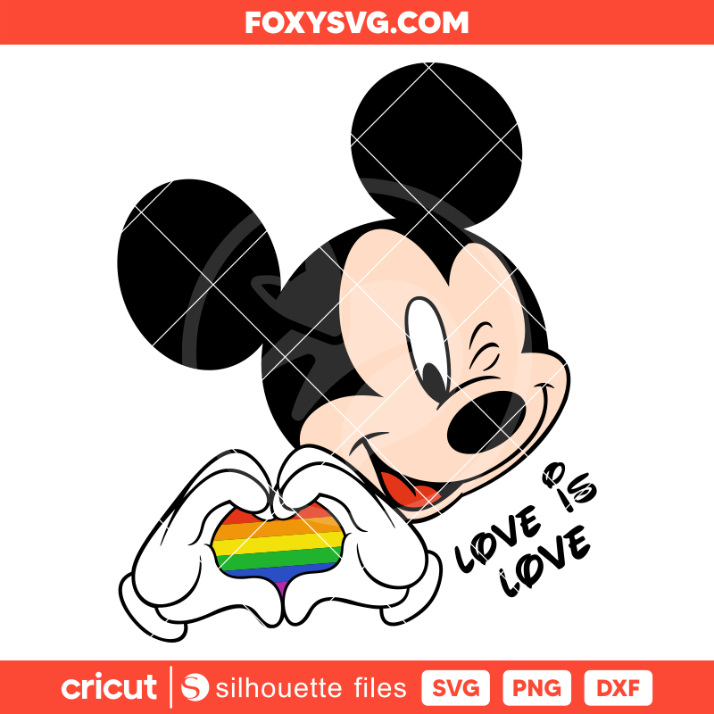 Love Is Love Mickey Mouse Svg, Pride Svg, Disney Svg, Cricut, Silhouette SVG Cut File