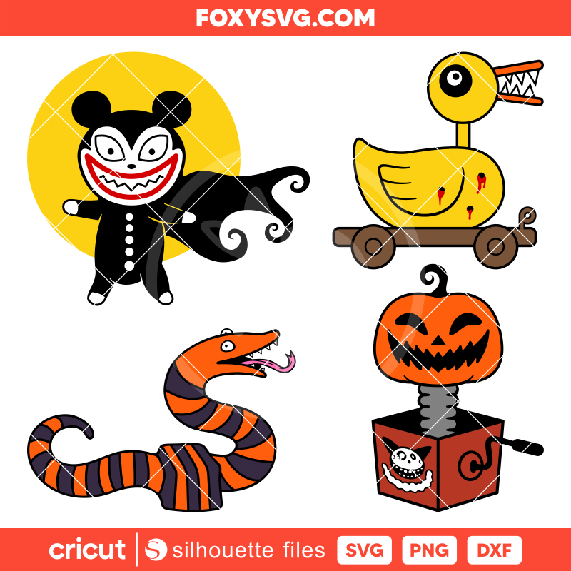 Nightmare Before Christmas Toy Bundle Svg, Halloween Svg, Cricut, Silhouette SVG Cut File