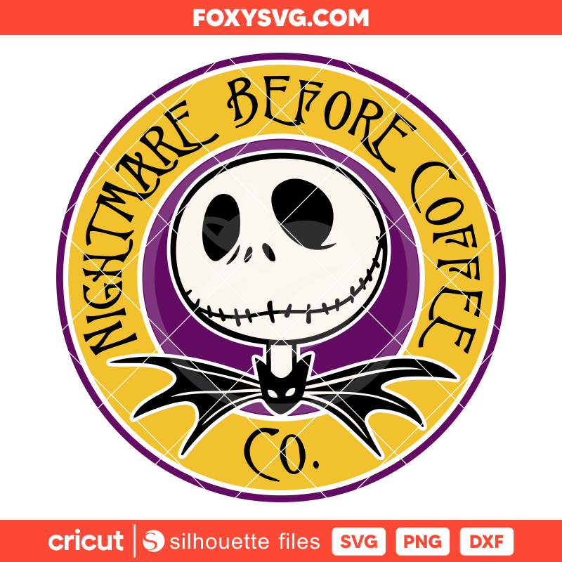 Nightmare Before Coffee Svg, Jack Skellington Svg, Halloween Svg, Cricut, Silhouette SVG Cut File
