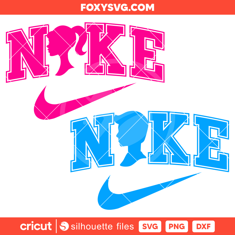 Nike Barbie & Ken Bundle Svg, Barbie Doll Svg, Girly Pink Svg, Retro Svg, Cricut, Silhouette SVG Cut File