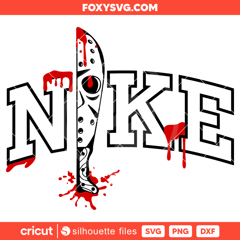 Nike Jason Knife Svg, Horror Movie Svg, Halloween Svg, Cricut, Silhouette SVG Cut File