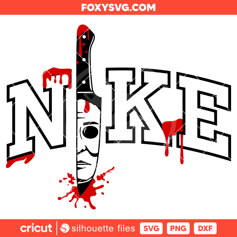 Nike Michael Knife Svg, Horror Movie Svg, Halloween Svg, Cricut, Silhouette SVG Cut File