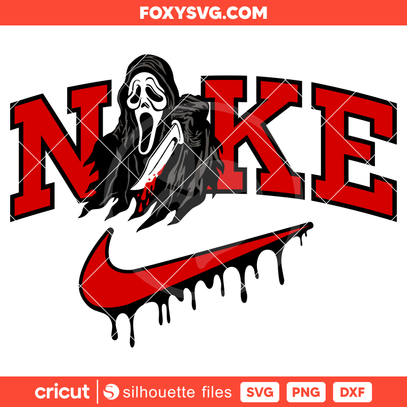 Nike Scream Svg, Ghostface Svg, Halloween Svg, Horror Movie Svg, Cricut, Silhouette SVG Cut File