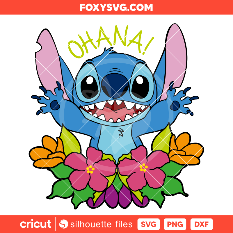 Ohana Stitch Svg, Disney Svg, Cricut, Silhouette SVG Cut File