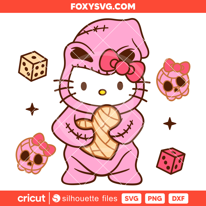 Oogie Boogie Concha Hello Kitty Svg, Sanrio Svg, Halloween Svg, Kawaii Svg, Cricut, Silhouette SVG Cut File