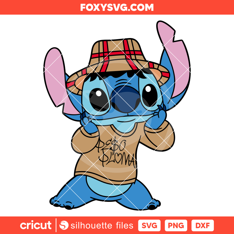 Peso Pluma Stitch Svg, Fan Tour Svg, Disney Svg, Cricut, Silhouette SVG Cut File