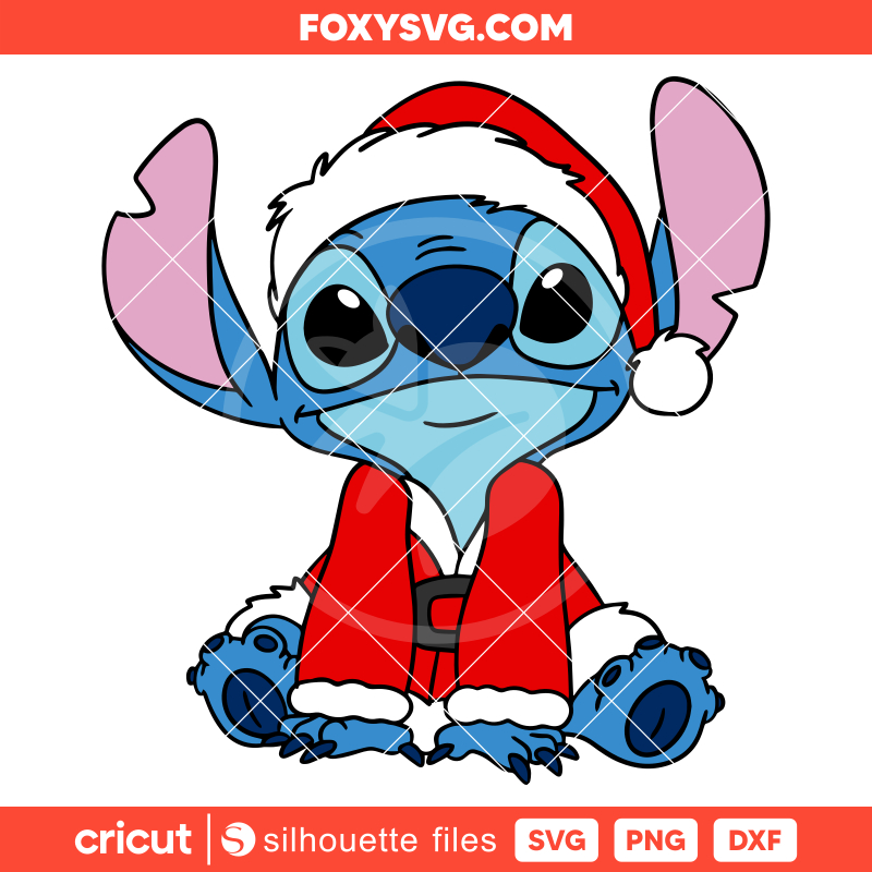 Santa Claus Stitch Svg, Christmas Svg, Disney Svg, Cricut, Silhouette SVG Cut File