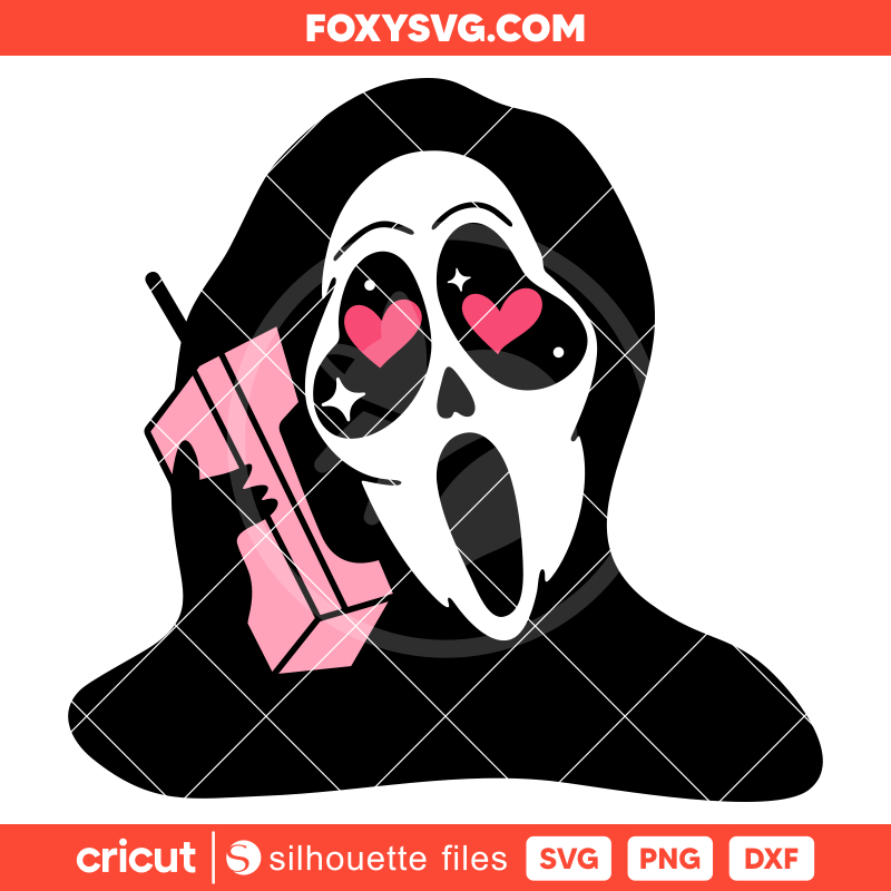 Scream in Love Svg, Halloween Svg, Horror Movie Svg, Cricut, Silhouette SVG Cut File