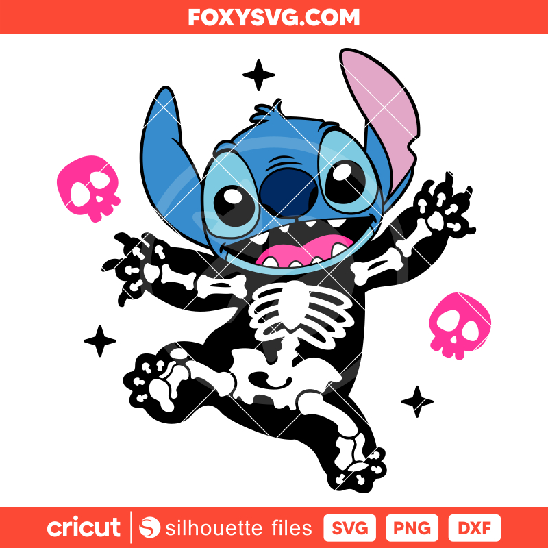 Skeleton Stitch Svg, Halloween Svg, Disney Svg, Cricut, Silhouette SVG Cut File