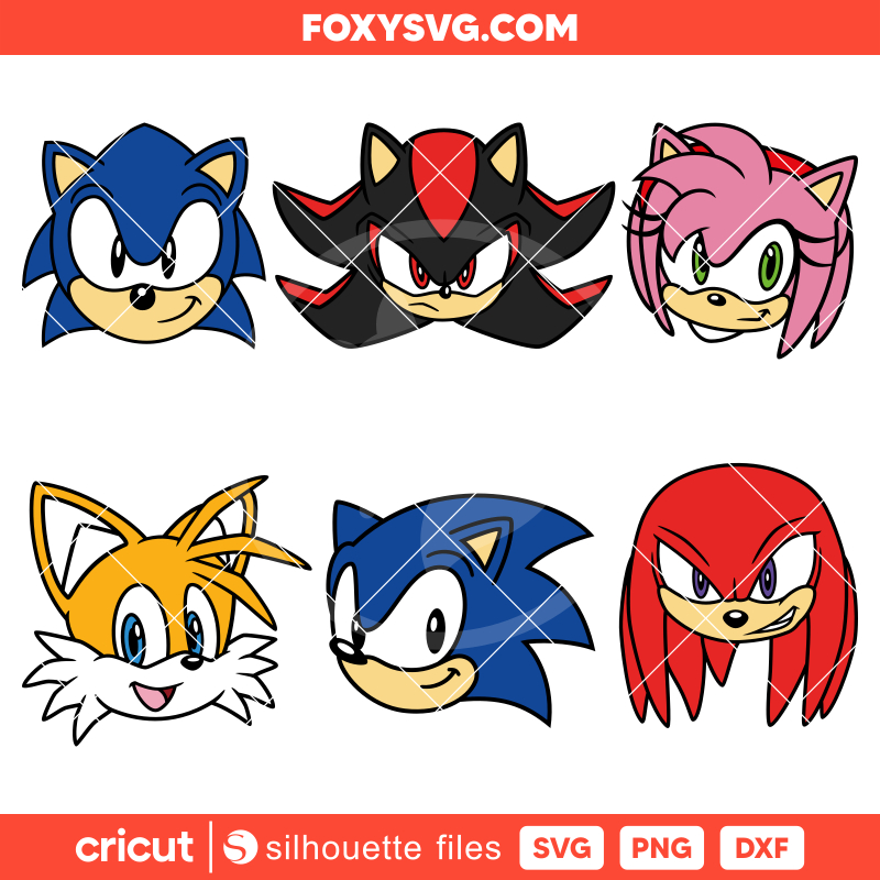 Sonic the Hedgehog Bundle Svg, Super Sonic Svg, Cricut, Silhouette SVG Cut File