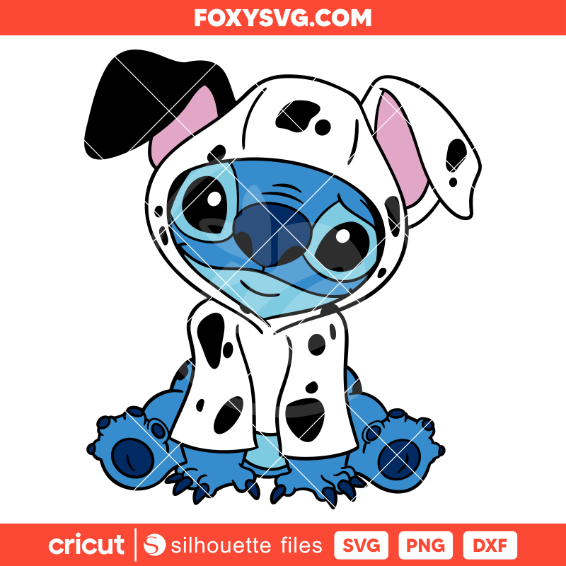 Stitch Dalmatian Svg, 101 Dalmatians Svg, Disney Svg, Cricut, Silhouette SVG Cut File