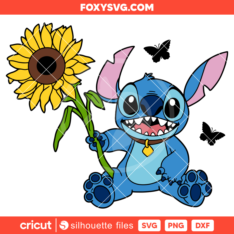 Sunflower Stitch Svg, Disney Svg, Cricut, Silhouette SVG Cut File