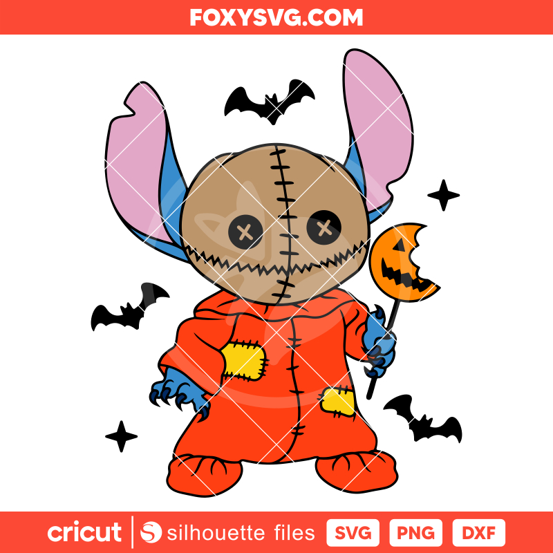 Trick r Treat Stitch Svg, Halloween Svg, Disney Svg, Cricut, Silhouette SVG Cut File