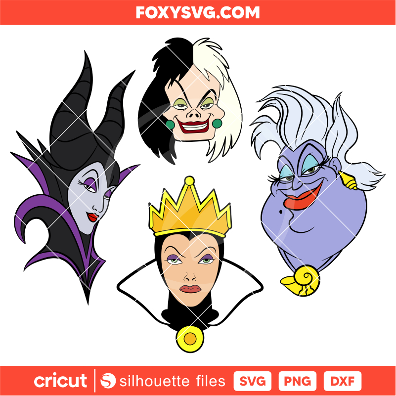 Villians Bundle Svg, Halloween Svg, Disney Svg, Cricut, Silhouette SVG Cut File
