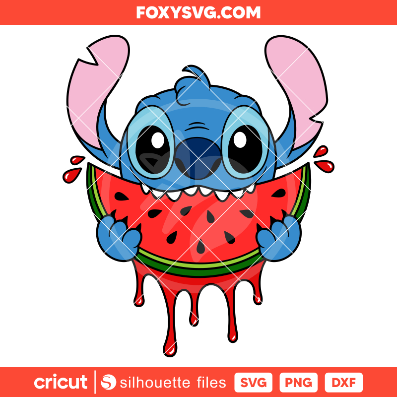 Watermelon Stitch Svg, Disney Svg, Cricut, Silhouette SVG Cut File
